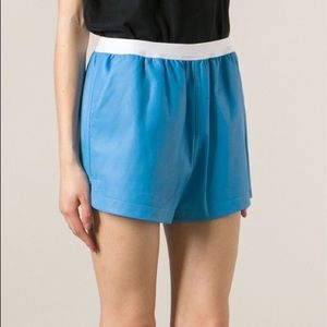 NWT Alexander Wang blue lambskin leather shorts